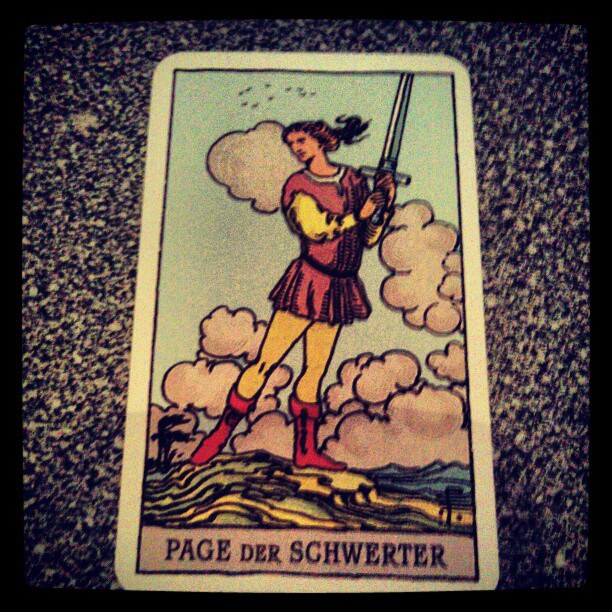 #tageskarte heute der Page der Schwerter #tarot