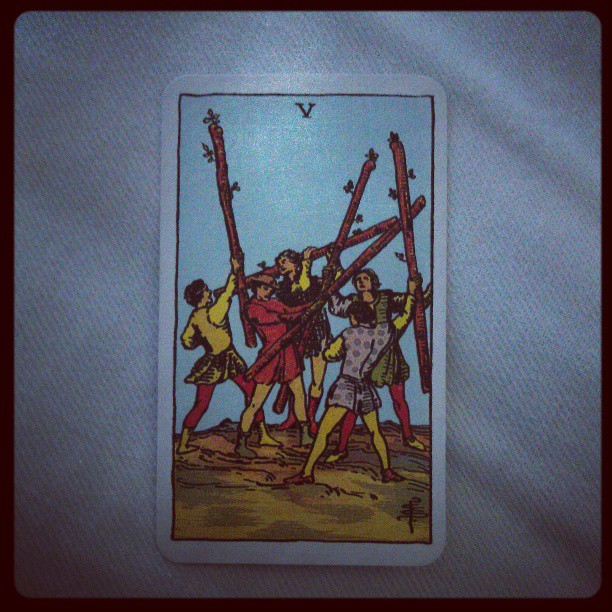 5 der Stäbe #Tageskarte #tarot #esoterik