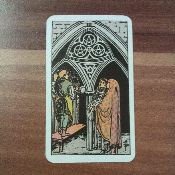 Meine #Tageskarte Drei der Münzen #tarot #esoterik