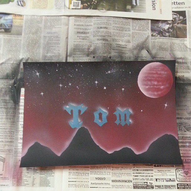 #airbrush die 2. Fertiges Werk. Für meinen grossen Sohnemann. #art
