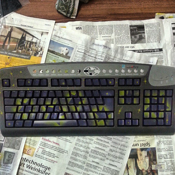 #Airbrush #keyboard fast fertig #art