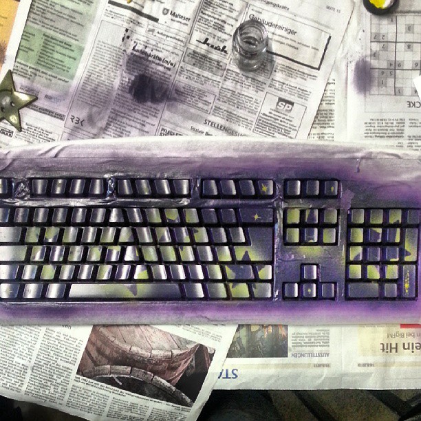 #Airbrush #keyboard vor vollendung #art